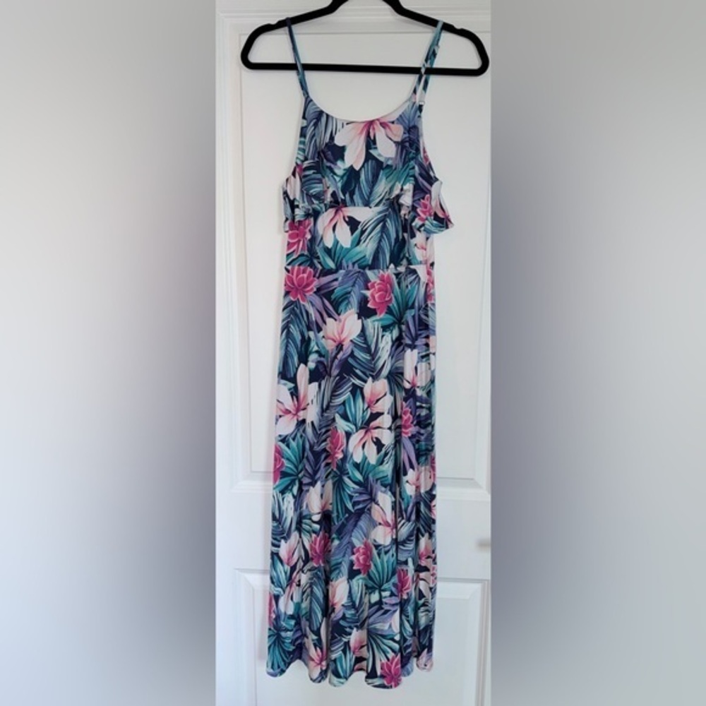 Tori Richard Women’s Floral Maxi Dress with Spaghetti Straps